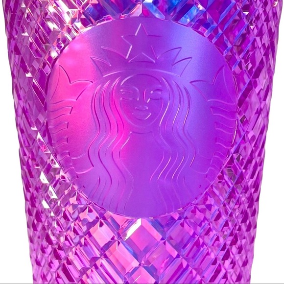NWT Starbucks Jeweled Taffy Pink Purple Cold Cup Tumbler - 2023 - Venti 24 oz - Picture 6 of 8